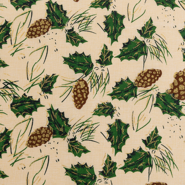 Traversa de masa de Craciun, model conuri de pin, 28 x 300 cm