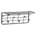 Cuier cu poliță, 10 cârlige, metal, ZELLER