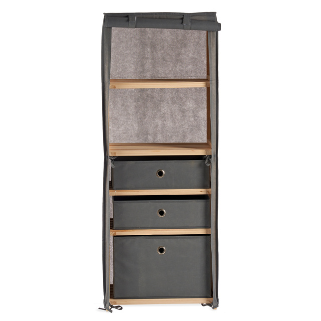 Dulap cu poliță și 3 sertare din material textil