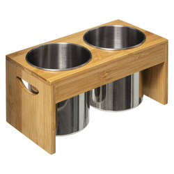 Containere metalice cu suport din lemn de bambus