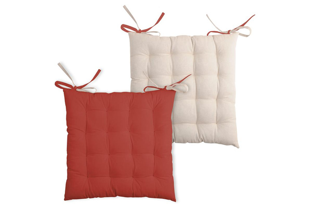 Perna pentru scaun cu legături DUO, 100% bumbac, 40 x 40 cm