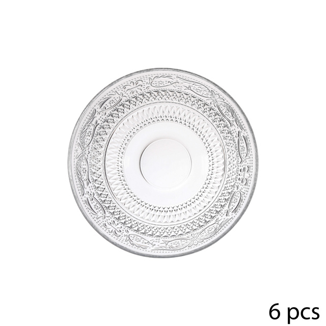 Serviciu mas pentru 6 persoane, model de cristal, 18 elemente