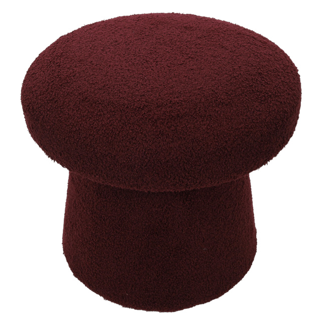 Puf rotund tapițat TEDDY ciupercă boucle, Ø 43 x 38 cm