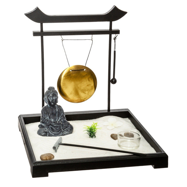 Set de relaxare cu o figură de Buddha ZEN GARDEN, 26 x 26 x 26 cm