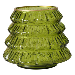 Vază din sticlă pentru lumânare TIWA, înălțime 11,5 cm