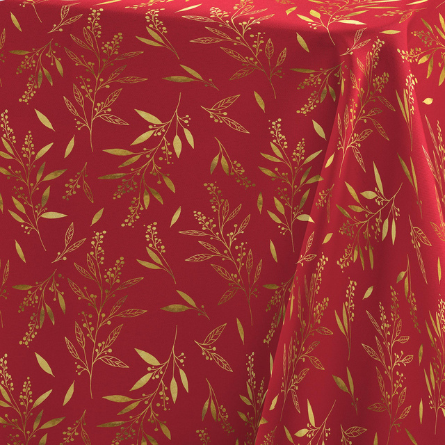 Fata de masa cu model auriu, 140 x 240 cm, NAELLE