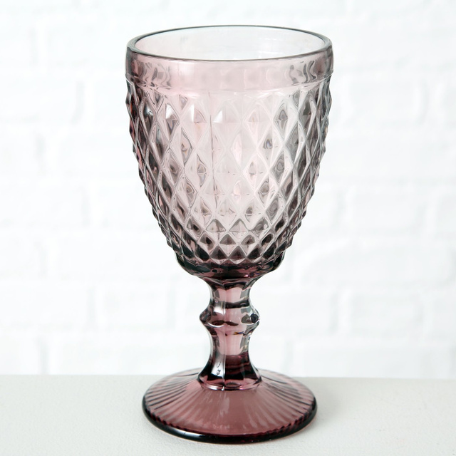 Potir cu decor, roz, AURORA, 300 ml