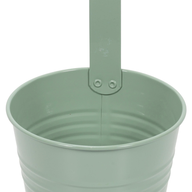 Husa din zinc pentru ghiveci cu carlig, 13 x 13,5 cm