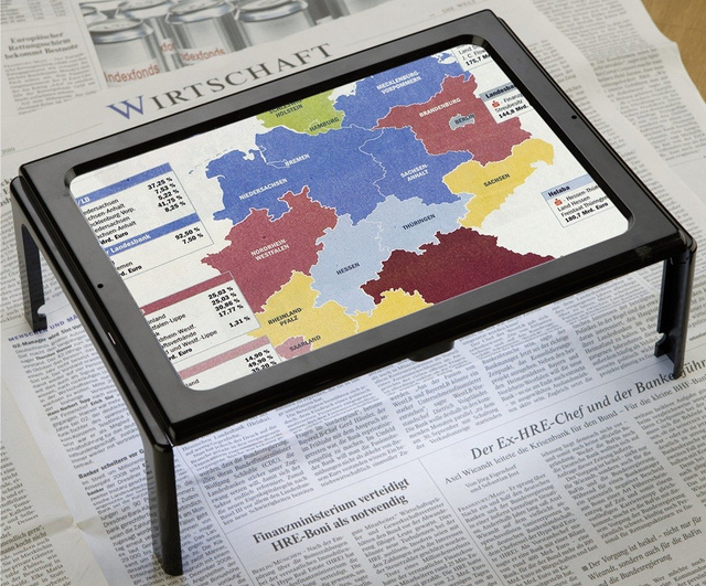 Lupă pentru citit, iluminare LED, mărire x3