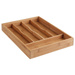 Recipient pentru tacâmuri, insert sertar - 5 compartimente, bambus, 34 x 25 x 4,5 cm