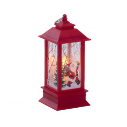 Felinar LED metalic cu motiv de Craciun