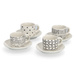 Set cesti espresso cu modele geometrice, 70 ml