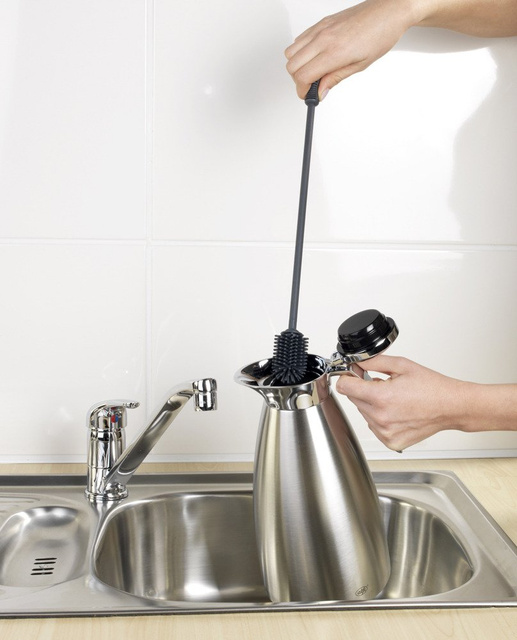 Perie de silicon pentru cupe, pahare, 38 cm, WENKO, antracit.