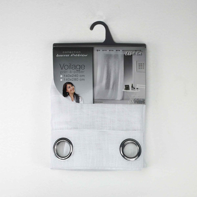 Perdea pentru living cu efect de in, 140 x 240 cm, HALTONA