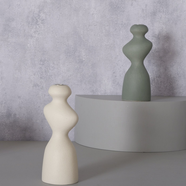 Sfeșnic din ceramică de formă neregulată MORANA, 22 cm