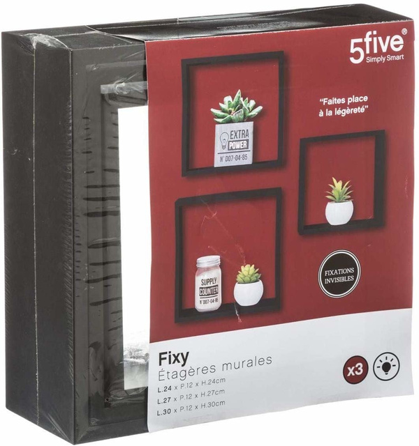 Rafturi decorative FIXY, 3 buc