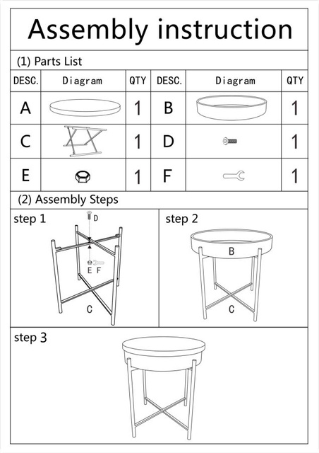 Masa de cafea TOLOSA, Ø 54,5 cm
