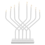 Candelă adventistă LED, 8 lumini, 32 x 27 cm, albă