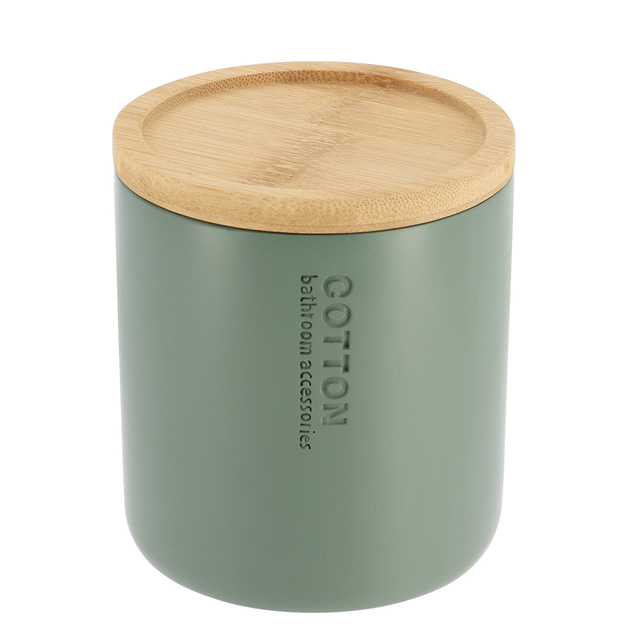 Recipient pentru dischete SAVA, capac din bambus, Ø 9,5 cm