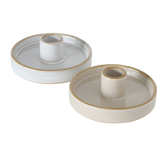 Sfeșnic rotund din porțelan MARIMA, 4 cm