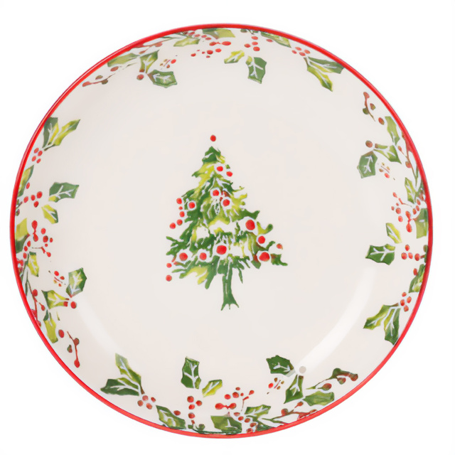 Farfurie adâncă de sărbătoare din ceramică, Ø 21 cm