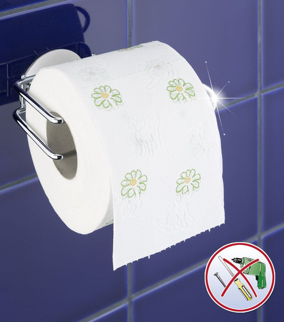 Suport pentru hârtie igienică, Turbo-Loc - oțel cromat, WENKO