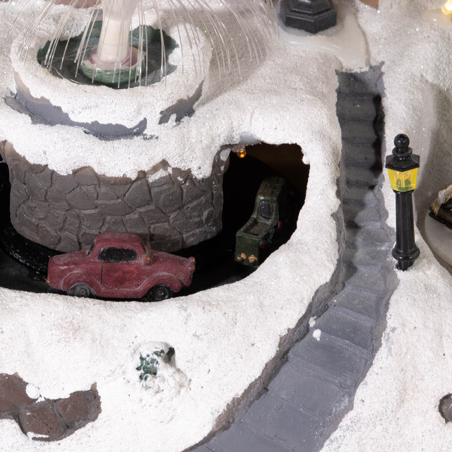 Figurina scena de iarna in miscare cu Turnul Eiffel