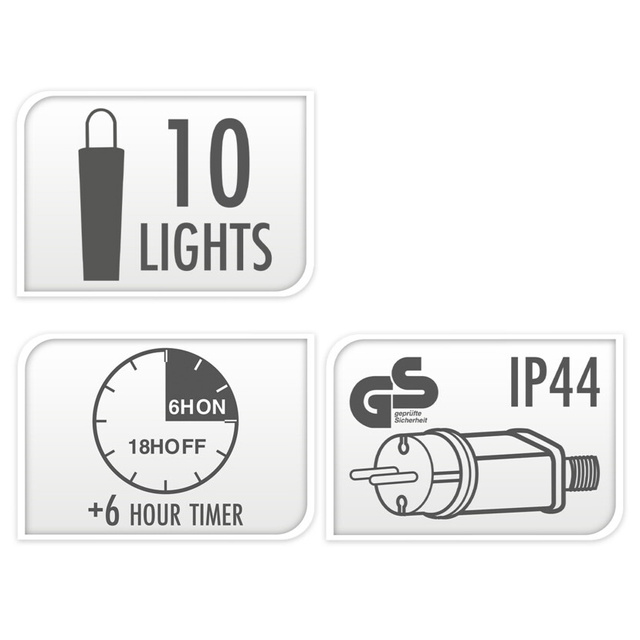 10 siruri de lumini LED