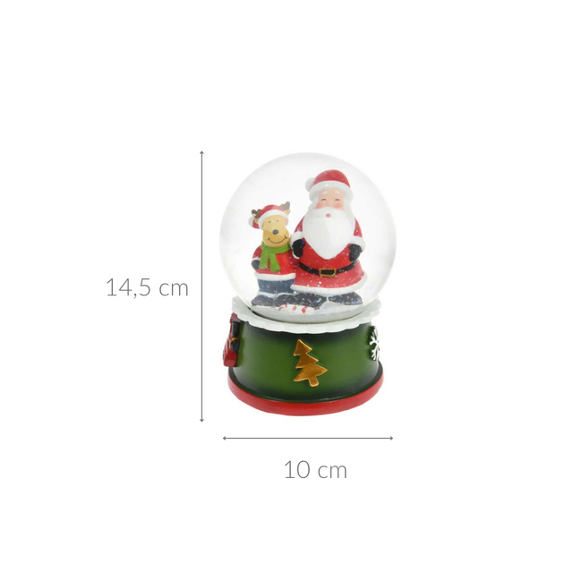Glob de zăpadă cu personaje festive, Ø 10 cm