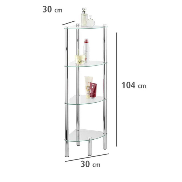 Raft de col pentru baie YAGO, din sticlă - 4 niveluri, WENKO