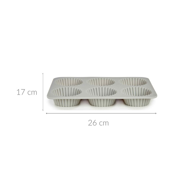 Forma pentru briose din silicon, 26 x 17 x 3 cm