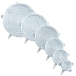 Capace din silicon pentru recipiente, flexibile, 6 bucăți