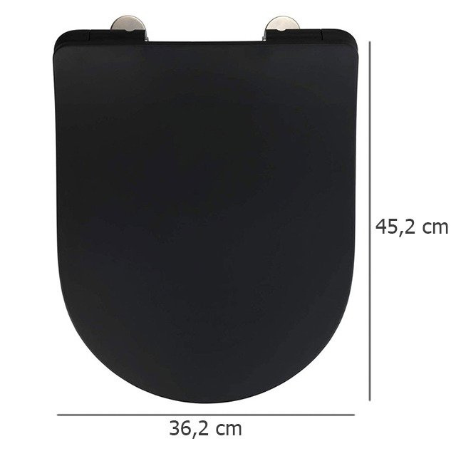 Scaun de toaletă Sedilo, duroplast, negru, WENKO