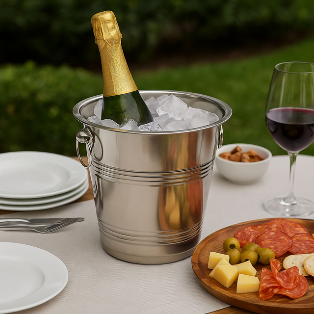 Suport pentru răcirea șampaniei, alcoolului - oțel inoxidabil