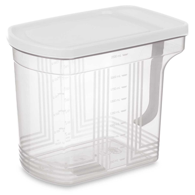 Recipient din plastic cu masura si maner, 2,5 l