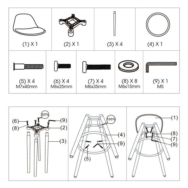 Scaun de bar scandinav MAXON