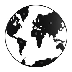 Tablou metalic, forma Pamant, WORLD, Ø 50 cm