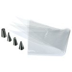 Set decor pentru tort: 4 varfuri si 20 pungi de unica folosinta