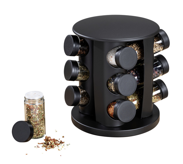 Suport de condimente BRUNA, 12 borcane