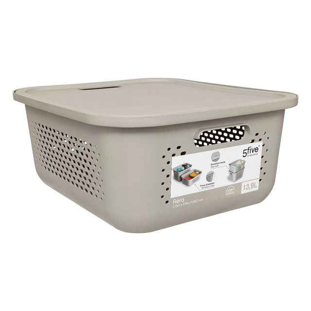 Coș cu capac din in Aera, 13,9L