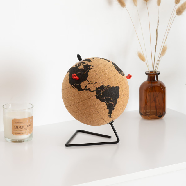 Glob decorativ cu pioneze pentru marcare, plută, 19 cm