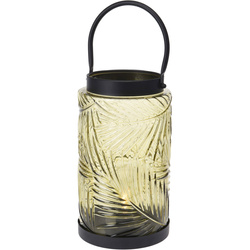 Felinar LED, sticla colorata, 26 cm