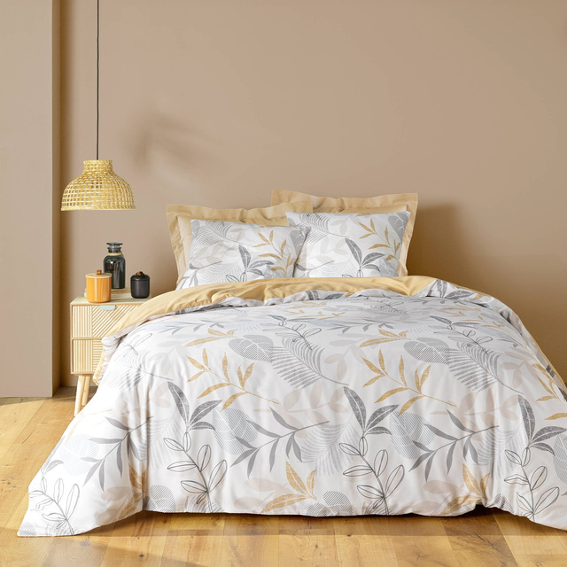 Set de lenjerie cu model de frunze, KIMBERLY, 240 x 220 cm