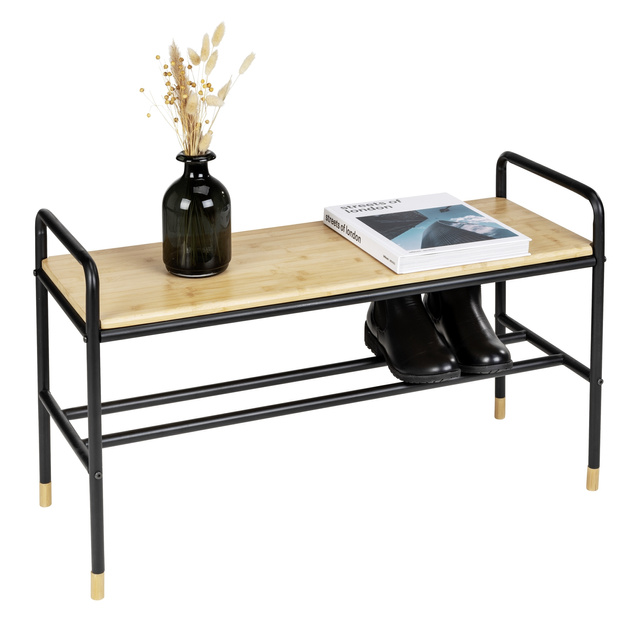 Dulap pentru încălțăminte cu raft din bambus, 80 x 50 x 33,5 cm, Loft, WENKO