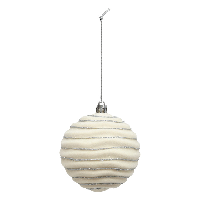 Set globuri cu model cu sclipici, Ø 8 cm