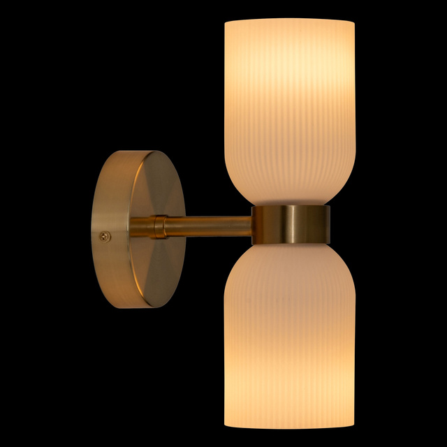 Aplica de perete din sticlă RIO, 2 surse de lumină, înălțime 26,5 cm