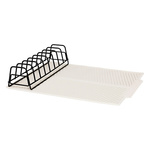 Covoraș de uscare din silicon pentru vase cu suport pentru farfurii, 43,5 x 33 x 8,5 cm