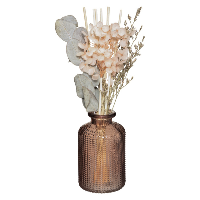 Difuzor de aromă cu decor de flori, vază portocalie, trandafir și iasomie, 100 ml