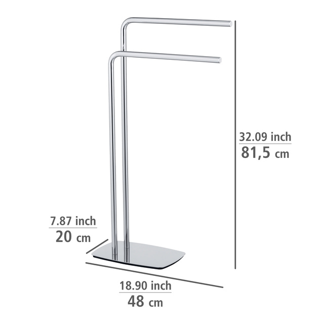 Suport pentru prosoape cu 2 bare, crom, IRIA, WENKO