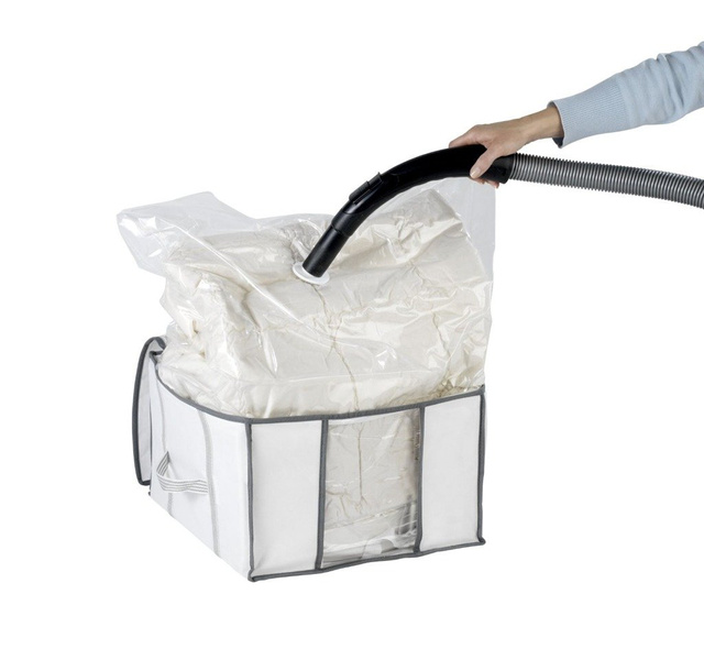 Husă pentru lenjerie de pat, haine SOFT + sac vacuum, dimensiune S, WENKO